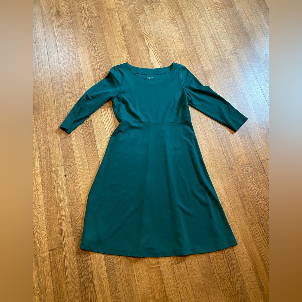 Lands End Womens Medium Green Dress